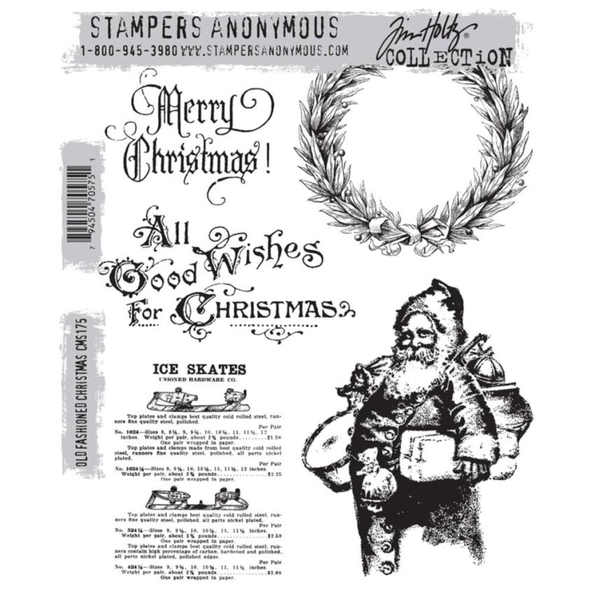 Stampers Anonymous - Gummistempelset "Old Fashioned Christmas" Cling Stamp Design by Tim Holtz