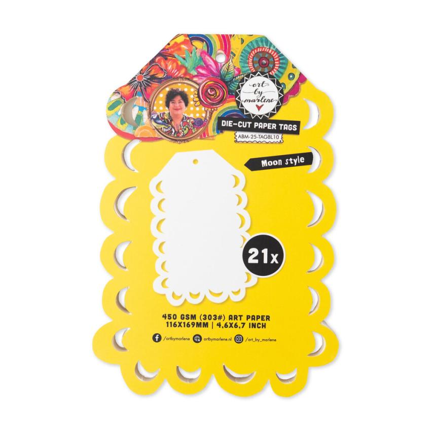 Art By Marlene - Stanzteile "Moon Style" Essentials Die Cuts Paper Tags