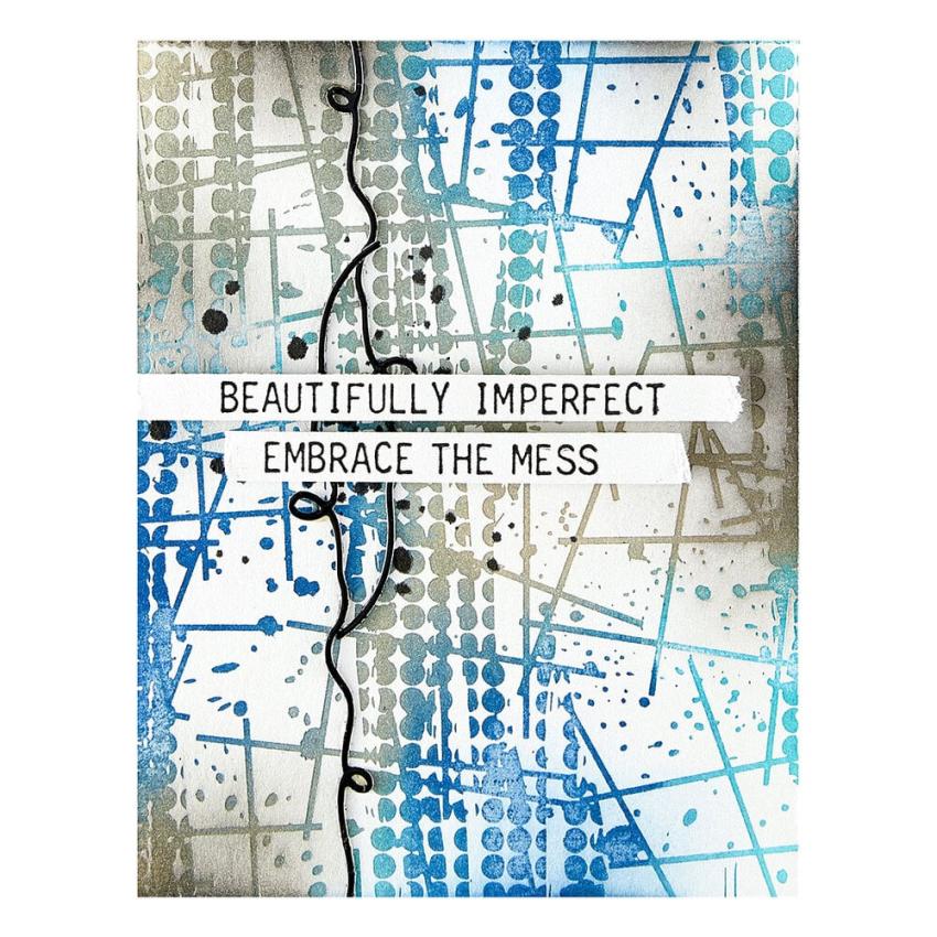 Spellbinders - Buchdrucktechnik "Beautifully Imperfect" Press Plate