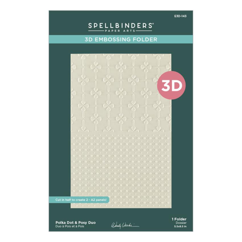 Spellbinders - Prägefolder "Polka Dots & Posy Duo" Embossingfolder