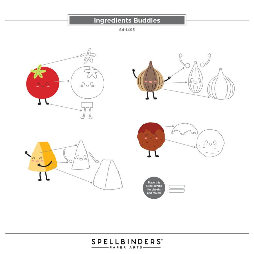 Spellbinders - Stanzschablone "Ingredients Buddies" Dies