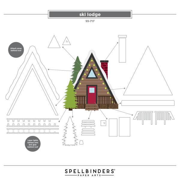 Spellbinders - Stanzschablone "Ski Lodge" Dies