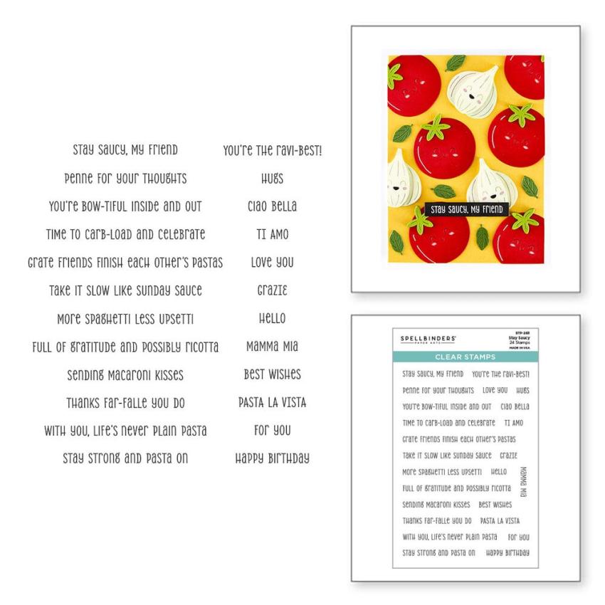 Spellbinders - Stempelset "Stay Saucy" Clear Stamps