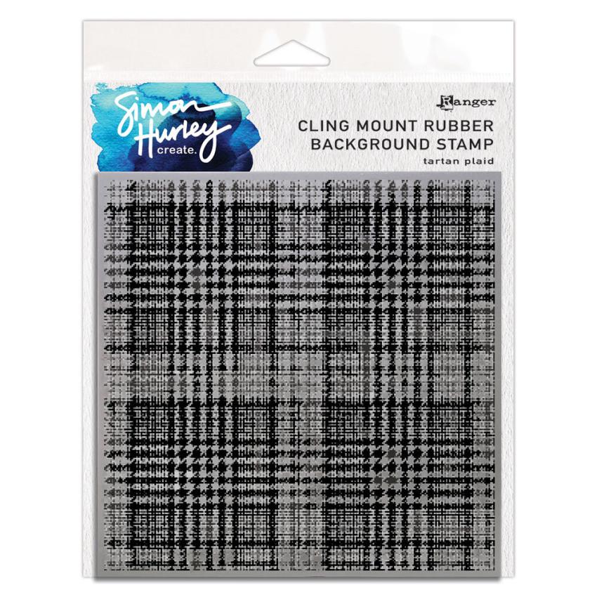 Ranger - Gummistempel by Simon Hurley Create "Tartan Plaid" Rubber Stamp