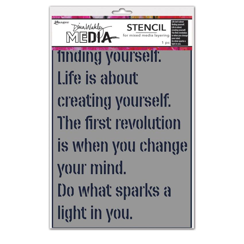 Ranger - Schablone Design by Dina Wakley "Create Yourself" Media Stencil