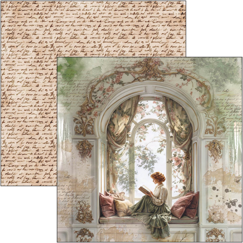 Ciao Bella - Designpapier "Book Lovers" Paper Pack 12x12 Inch - 12 Bogen