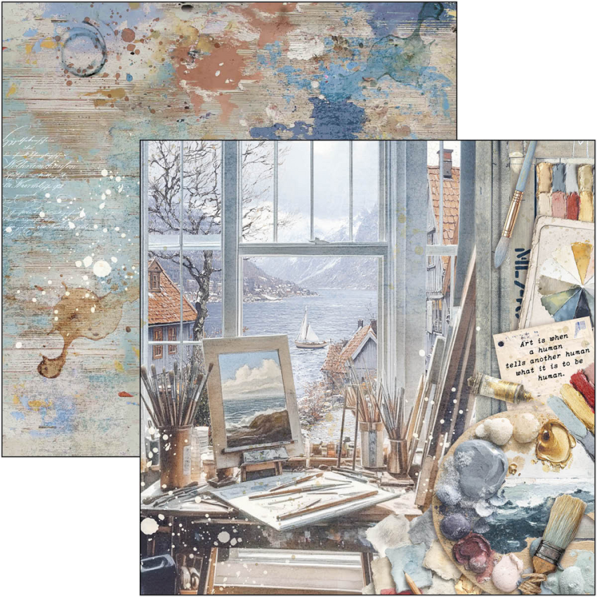 Ciao Bella - Designpapier "An Artist Journey" Paper Pack 12x12 Inch - 12 Bogen