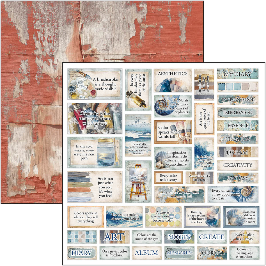 Ciao Bella - Designpapier "An Artist Journey" Paper Pack 12x12 Inch - 12 Bogen