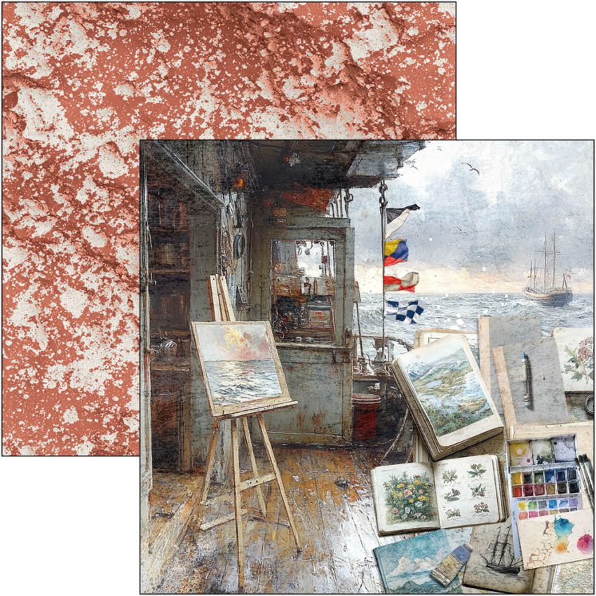 Ciao Bella - Designpapier "An Artist Journey" Paper Pack 12x12 Inch - 12 Bogen