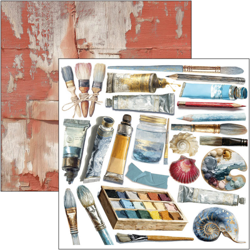 Ciao Bella - Stanzteile "An Artist Journey" Fussy Cut Pad - 24 Bogen