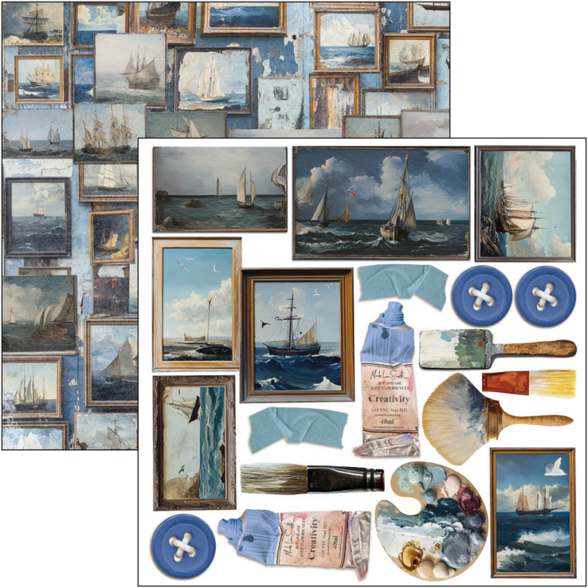 Ciao Bella - Stanzteile "An Artist Journey" Fussy Cut Pad - 24 Bogen