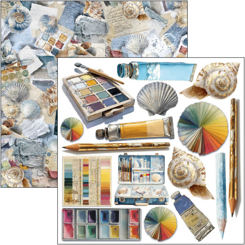 Ciao Bella - Stanzteile "An Artist Journey" Fussy Cut Pad - 24 Bogen