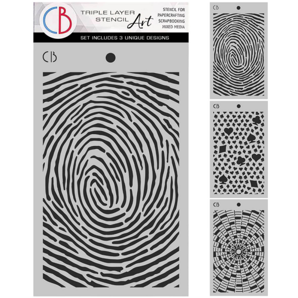Ciao Bella - Schablone 5x8 Inch - Mixed Media Triple Layer Stencils Set "The Last Mystery"