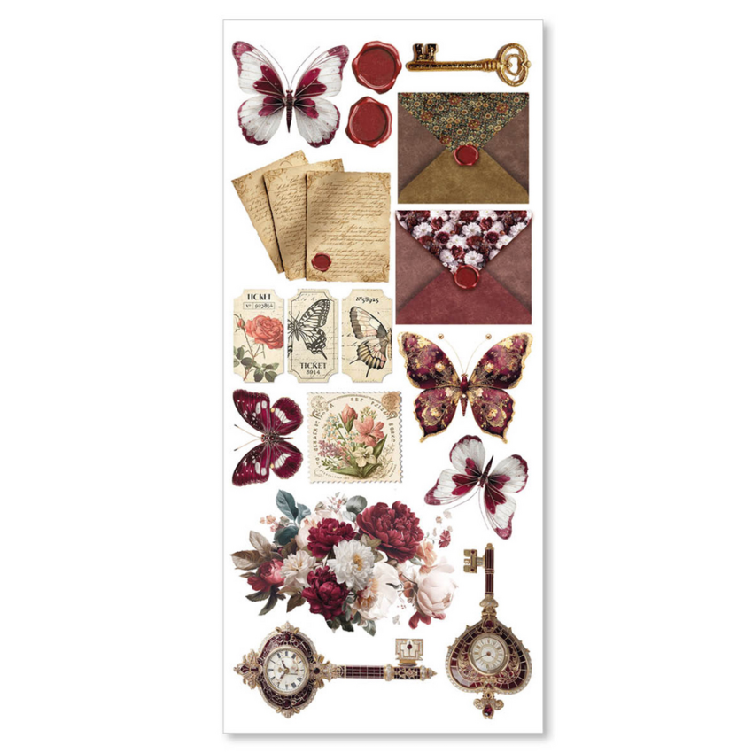 Ciao Bella - Aufkleber "Book Lover" Transparent Adhesive Sheets 4,72x10,23 Inch - 5 Bogen