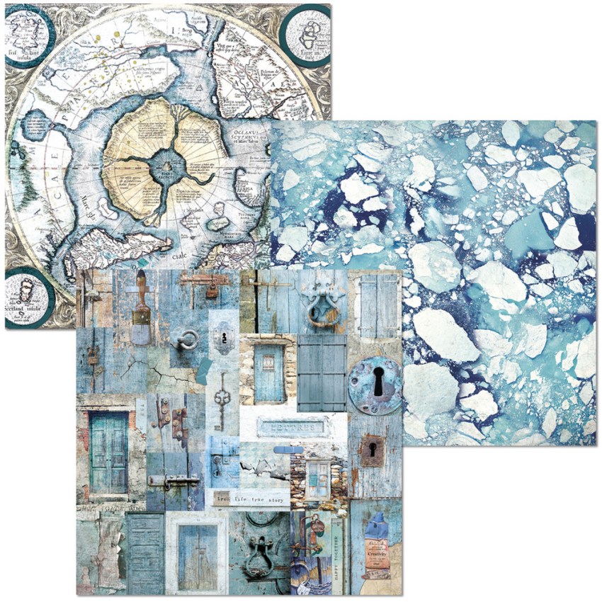 Ciao Bella - Designpapier "An Artist Journey" Deluxe Silver & Vellum Dual Paper Pack 6x6 Inch - 6 Bogen