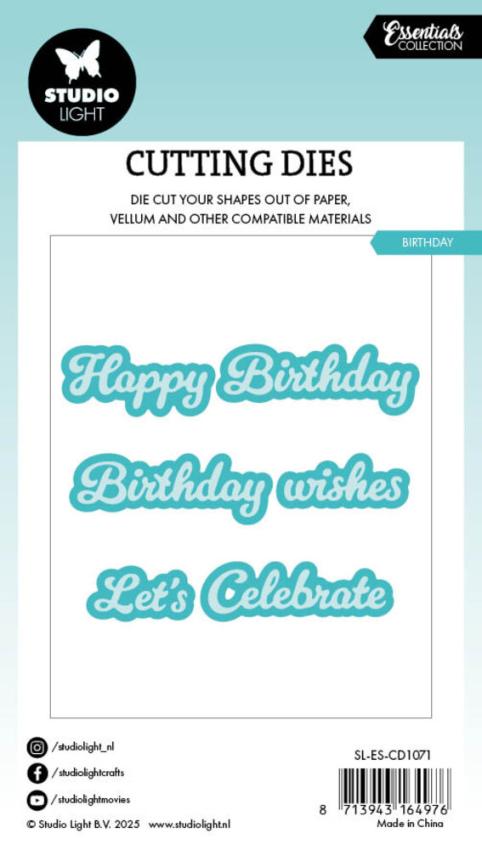 Studio Light - Stanzschablone "Birthday" Dies