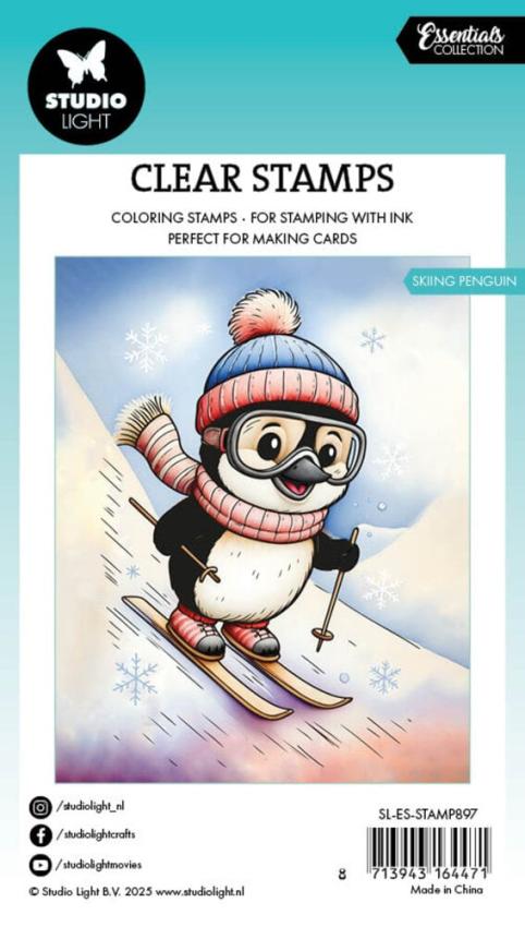 Studio Light - Stempel "Skiing Penguin" Clear Stamps