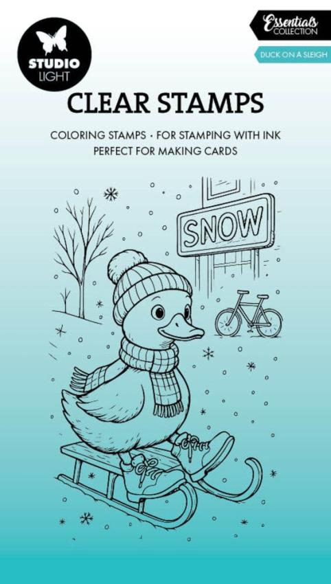 Studio Light - Stempel "Duck on a Sleigh" Clear Stamps