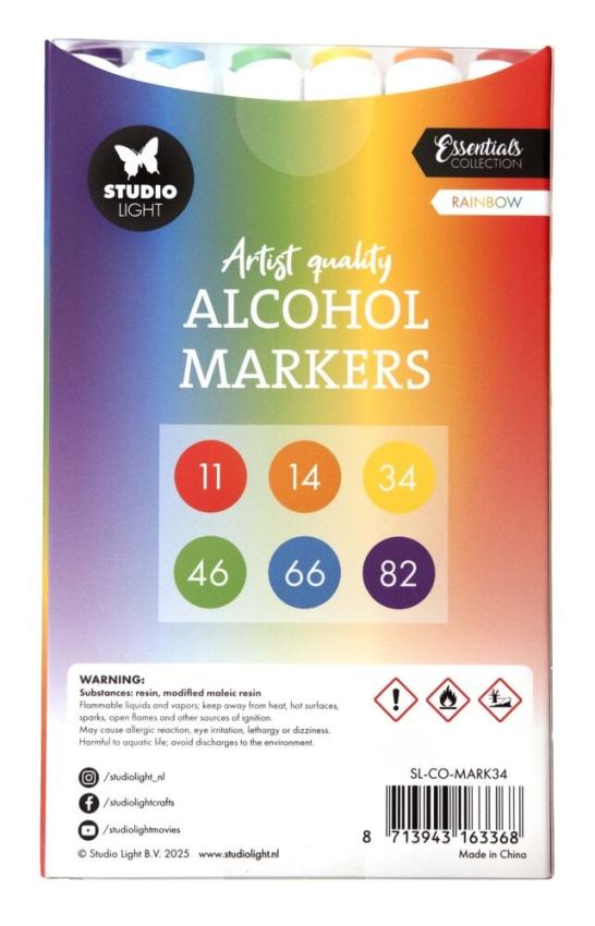Studio Light - Alkoholmarker "Rainbow" Alcohol Markers