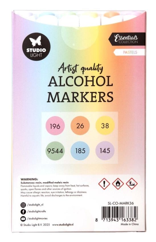 Studio Light - Alkoholmarker "Pastels" Alcohol Markers