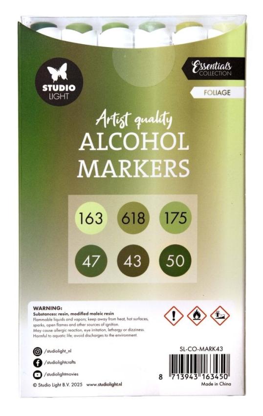 Studio Light - Alkoholmarker "Foliage" Alcohol Markers