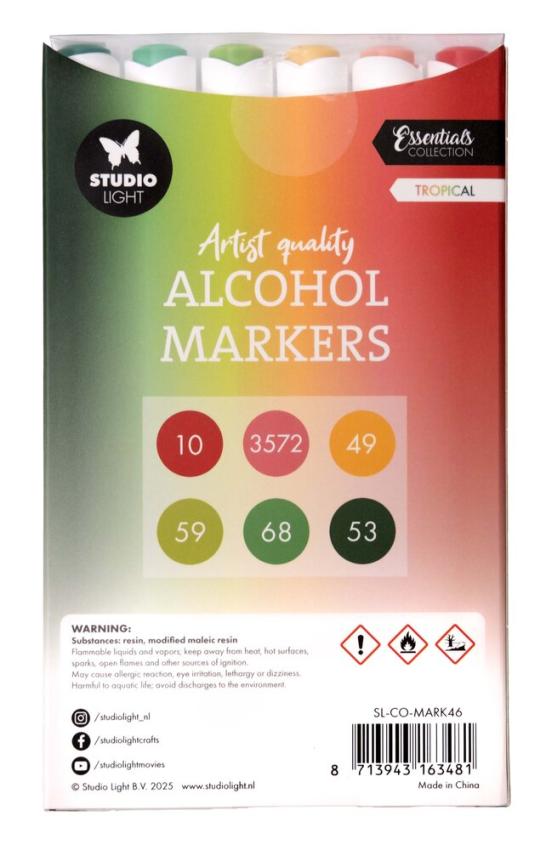 Studio Light - Alkoholmarker "Tropical" Alcohol Markers