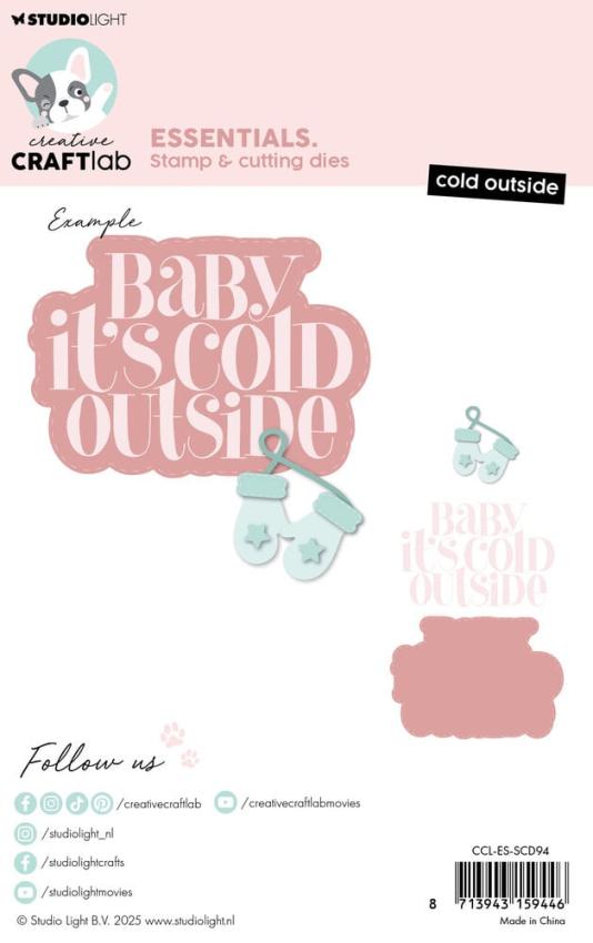 Creative Craft Lab - Studio Light - Stempelset & Stanzschablone "Cold Outsid" Clear Stamps & Dies