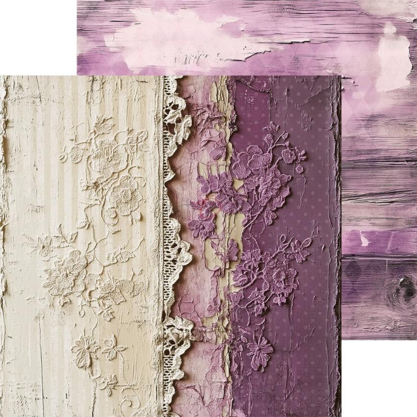 Craft OClock - Designpapier "Plum & Caramel" Basic Paper Pack 8x8 Inch - 24 Bogen