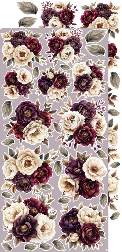 Craft OClock - Ausschneidebogen "Plum & Caramel" Extra Set Flowers & More - 18 Bogen