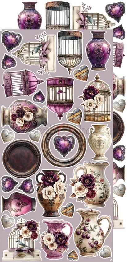 Craft OClock - Ausschneidebogen "Plum & Caramel" Extra Set Flowers & More - 18 Bogen