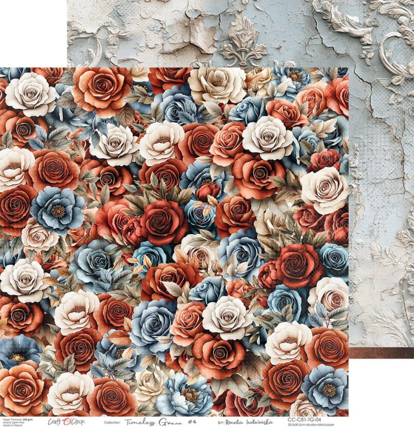 Craft OClock - Designpapier "Timeless Grace" Paper Pack 12x12 Inch - 6 Bogen