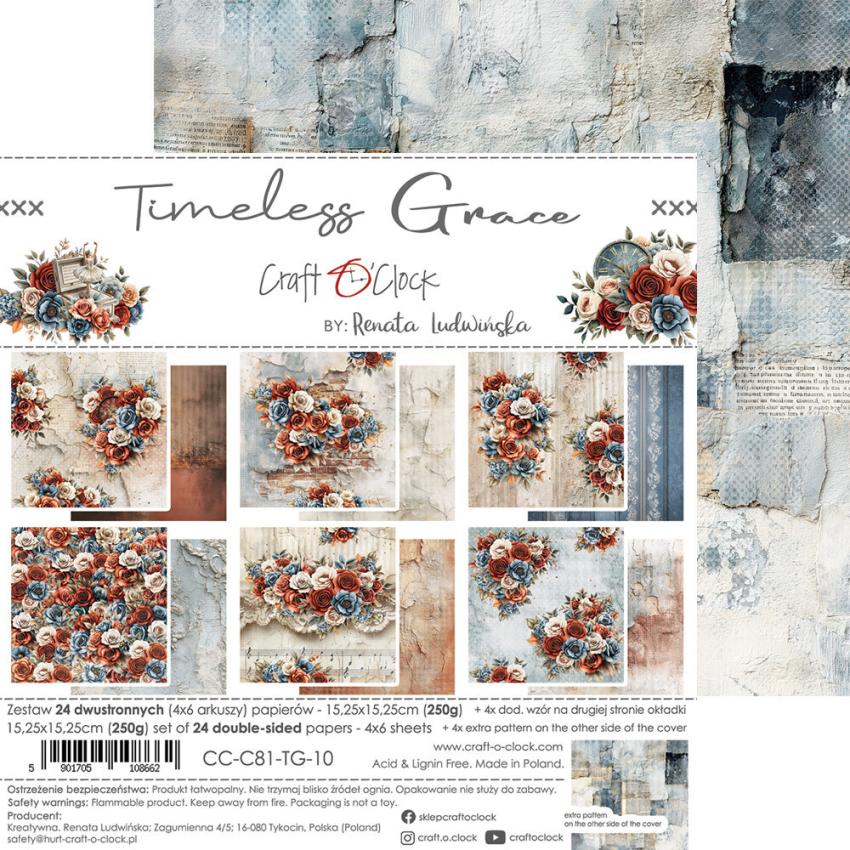 Craft OClock - Designpapier "Timeless Grace" Paper Pack 6x6 Inch - 24 Bogen