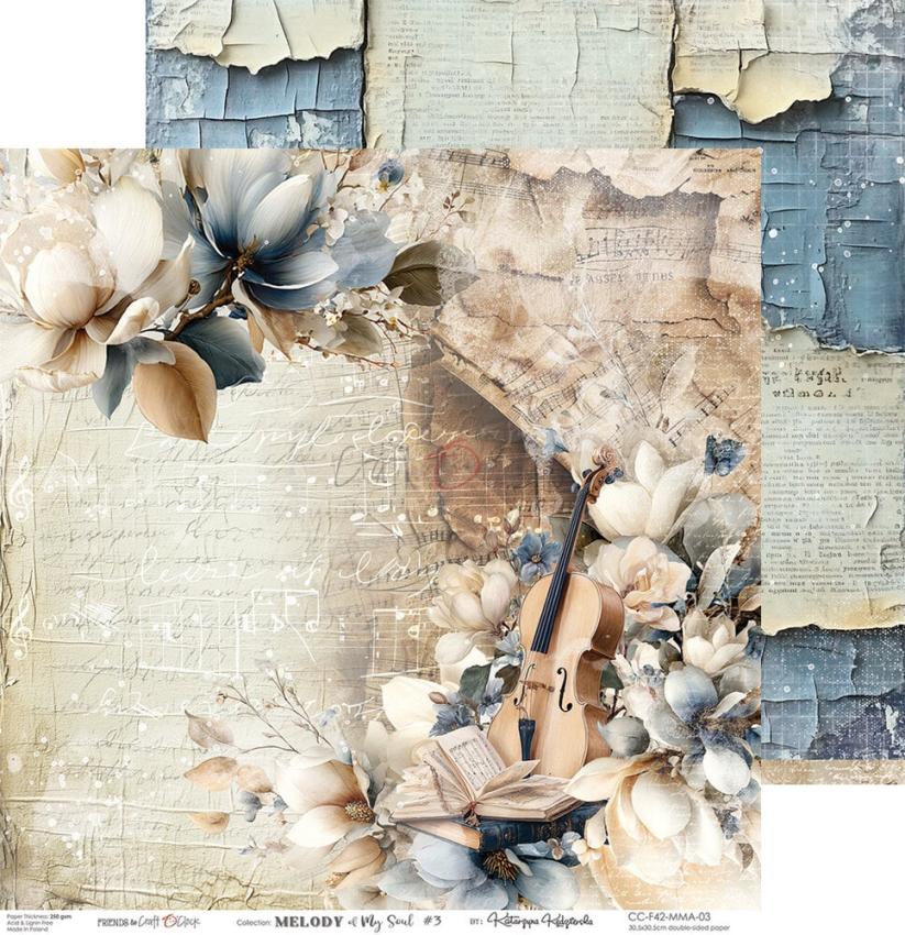 Craft OClock - Designpapier "Melody of My Soul" Paper Pack 12x12 Inch - 6 Bogen