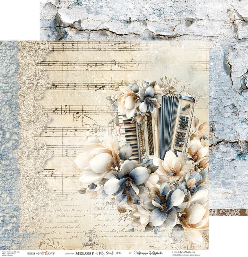 Craft OClock - Designpapier "Melody of My Soul" Paper Pack 12x12 Inch - 6 Bogen