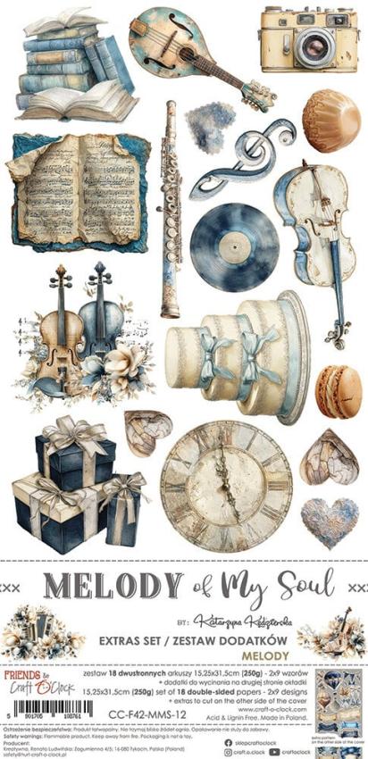 Craft OClock - Ausschneidebogen "Melody of My Soul" Extra Set Melody - 18 Bogen