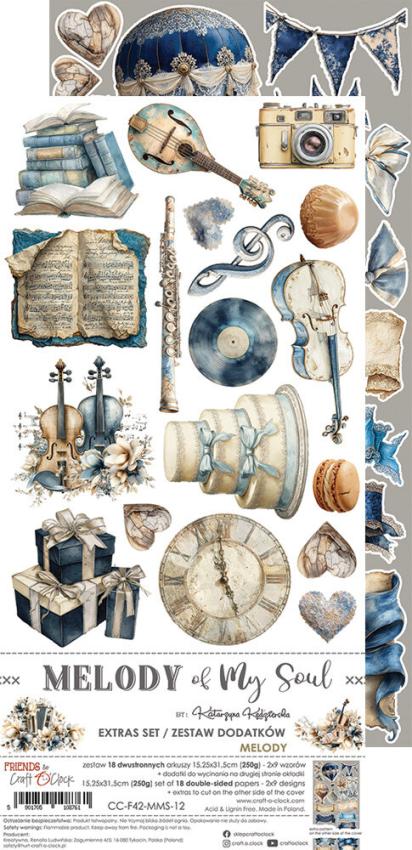 Craft OClock - Ausschneidebogen "Melody of My Soul" Extra Set Melody - 18 Bogen