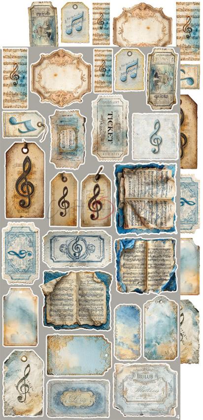 Craft OClock - Ausschneidebogen "Melody of My Soul" Extra Set Melody - 18 Bogen