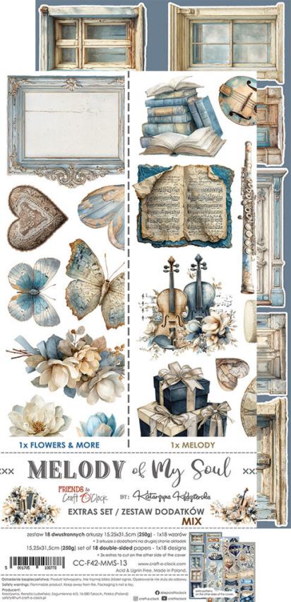 Craft OClock - Ausschneidebogen "Melody of My Soul" Extra Set Mix - 18 Bogen