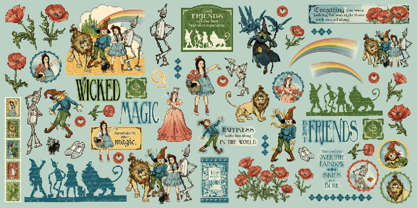 Graphic 45 - Stanzteile "Wonder of Oz" Ephemera