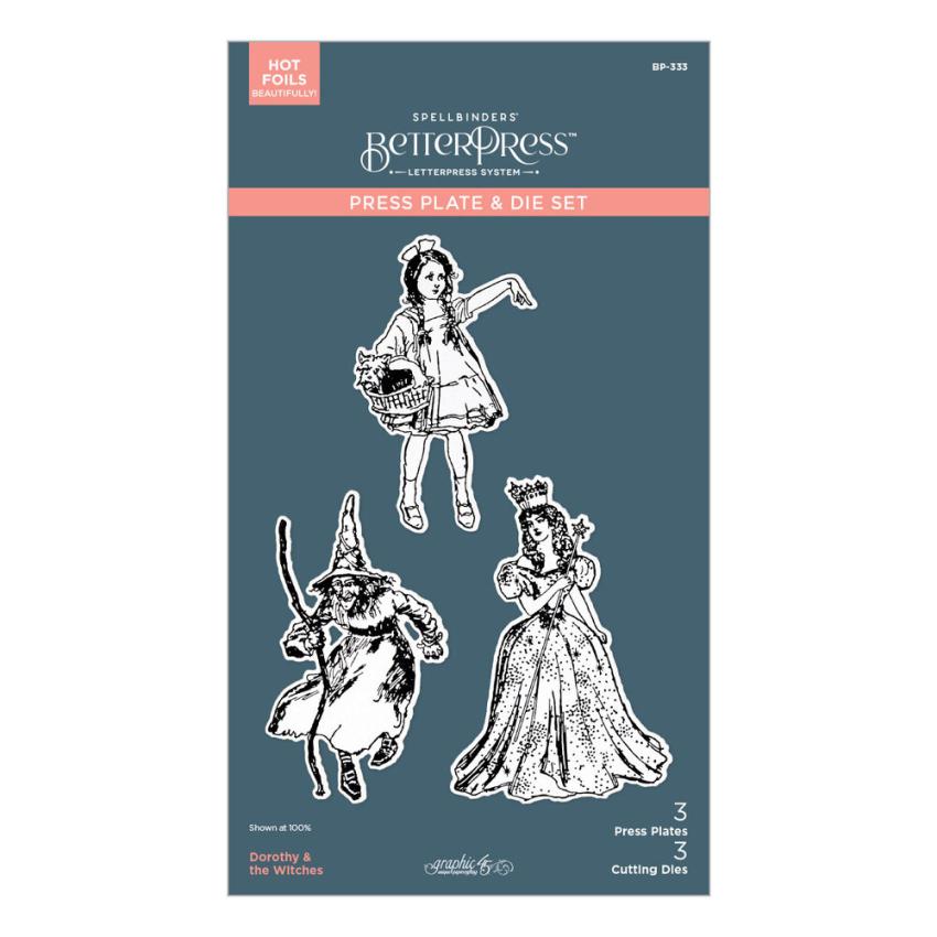 Spellbinders - Buchdrucktechnik "Dorothy & the Witches" BetterPress Plate & Dies