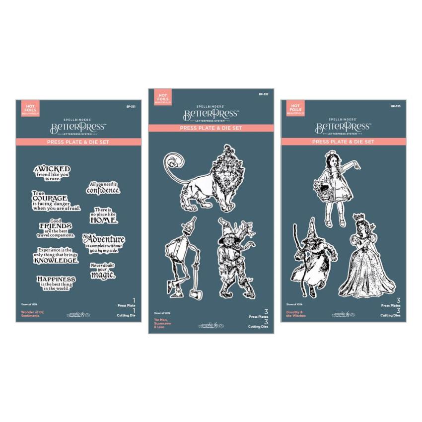 Spellbinders - Buchdrucktechnik "Wonder of Oz Bundle" BetterPress Plate & Dies