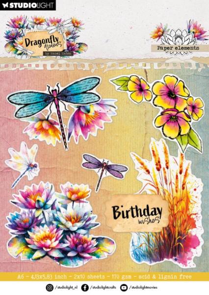 Studio Light - Stanzteile "Dragonfly Dreams" Die Cut Block - 20 Bogen