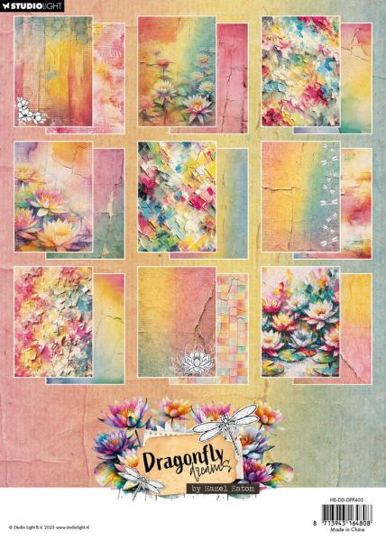 Studio Light - Designpapier "Dragonfly Dreams" Designer Paper Pad A4 - 36 Bogen