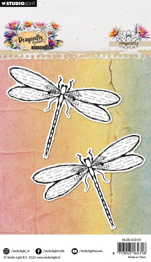 Studio Light - Stempel & Stanzschablone "Dragonfly" Stamp & Dies