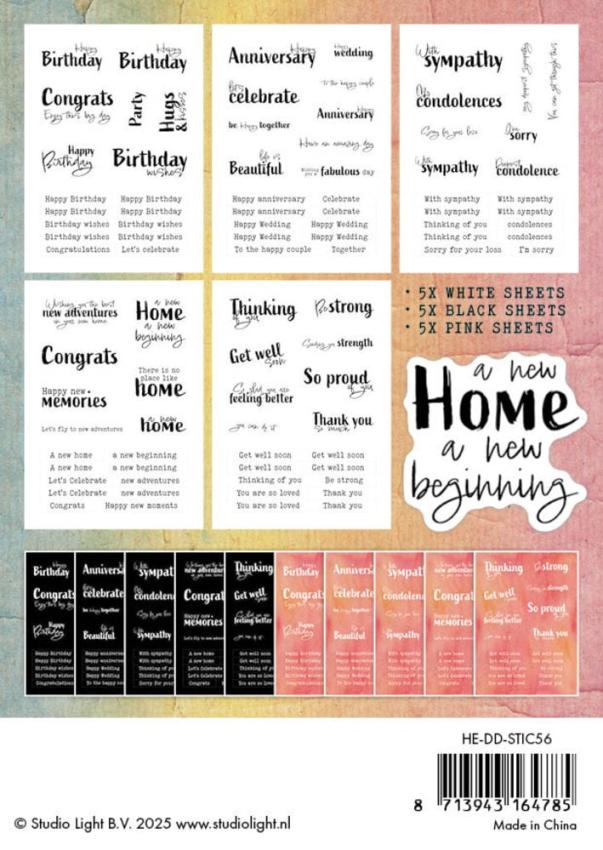 Studio Light - Aufkleber "Dragonfly Dreams" Sticker Pad