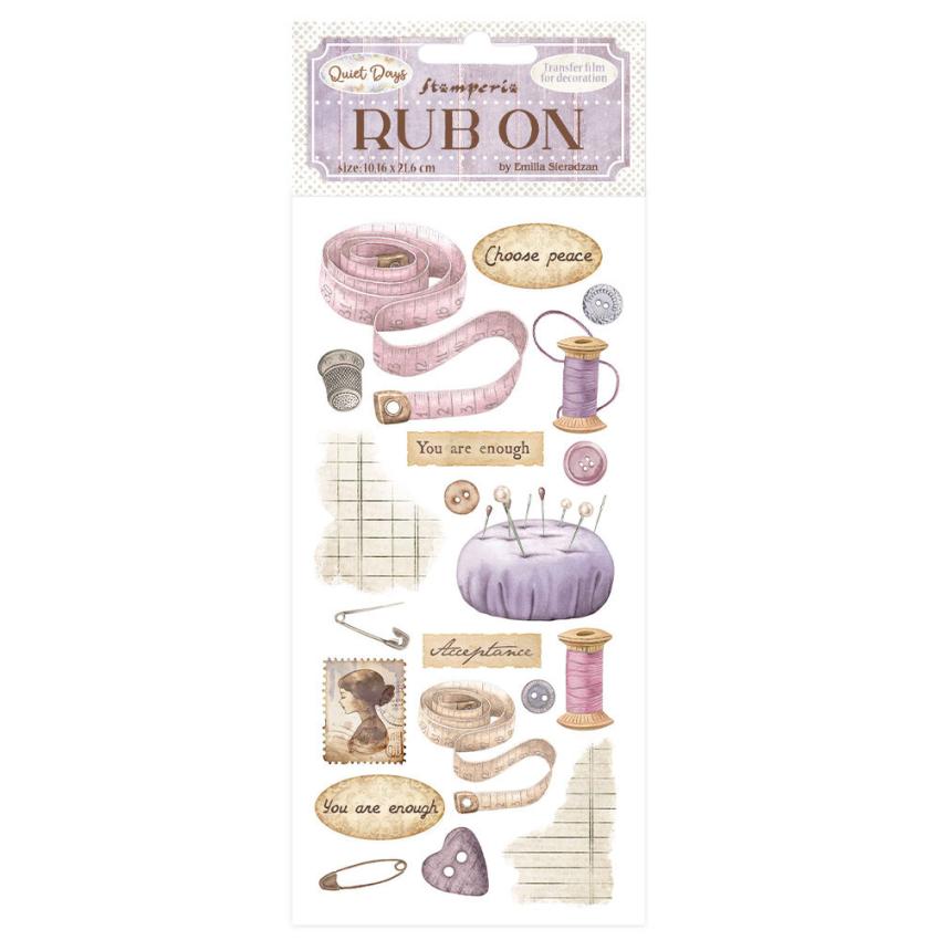 Stamperia - Transfer Aufkleber "Sewing" Rub-On