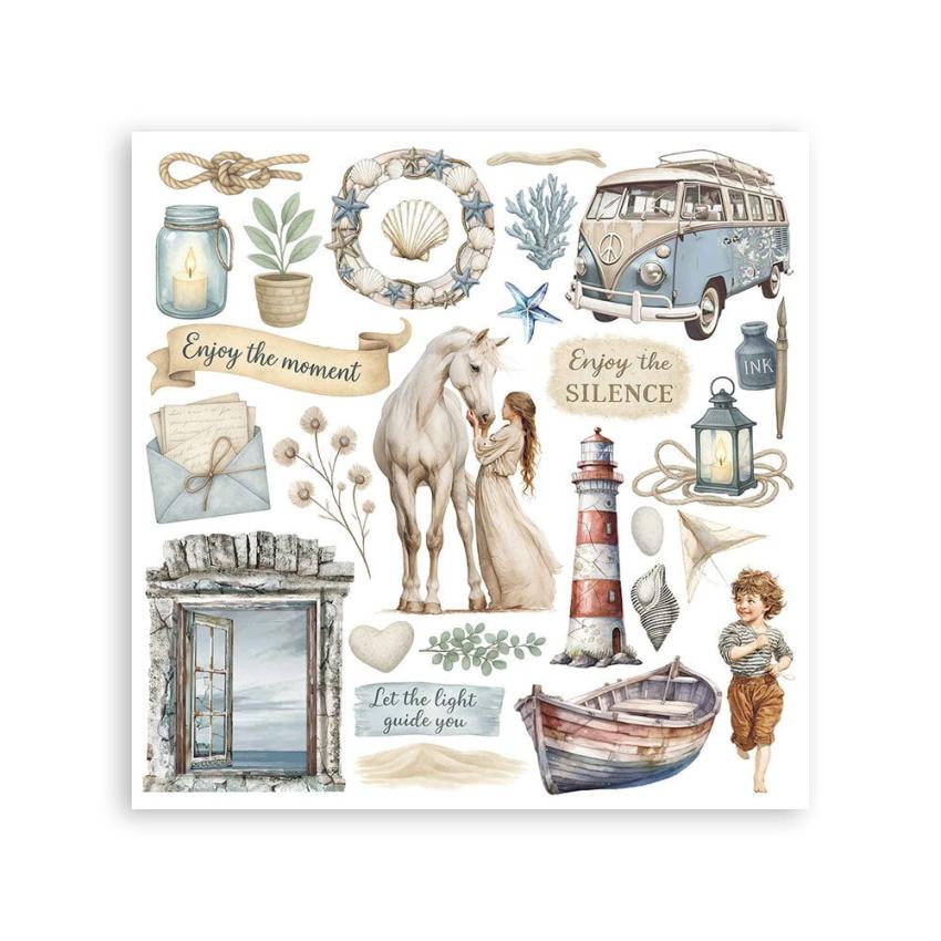 Stamperia - Transfer Aufkleber "Silent Sea" Rub-On