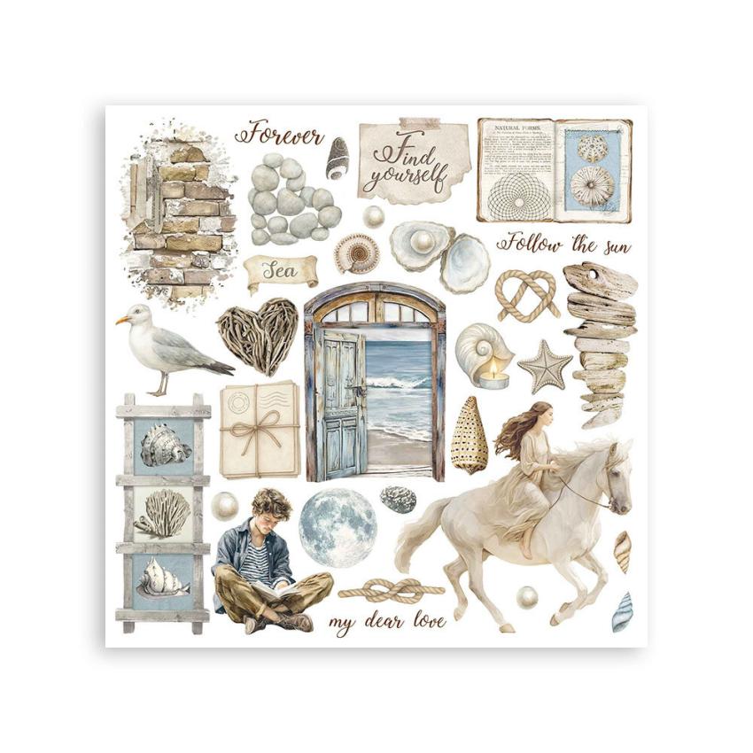 Stamperia - Transfer Aufkleber "Silent Sea" Rub-On