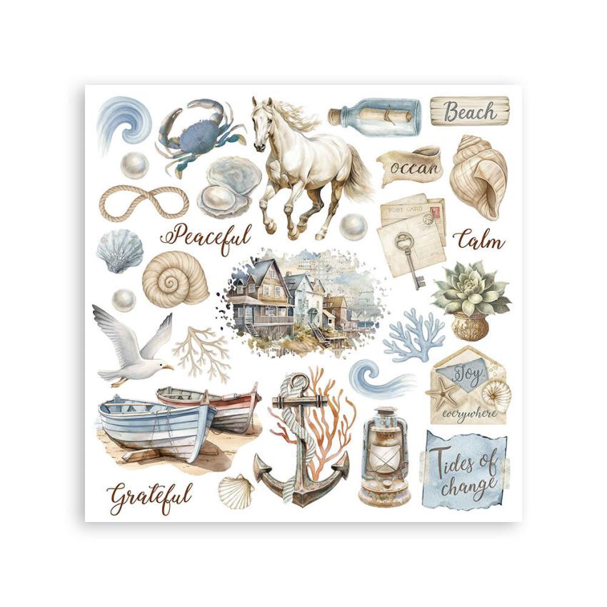 Stamperia - Transfer Aufkleber "Silent Sea" Rub-On