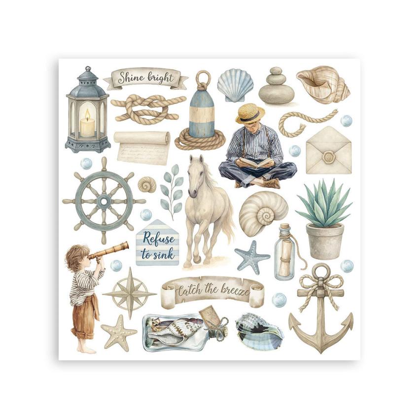 Stamperia - Transfer Aufkleber "Silent Sea" Rub-On